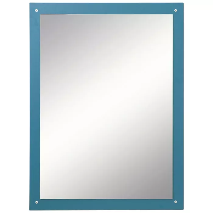 spiegel, wandspiegel, rahmen blau, metallspiegel, reflexionsfläche