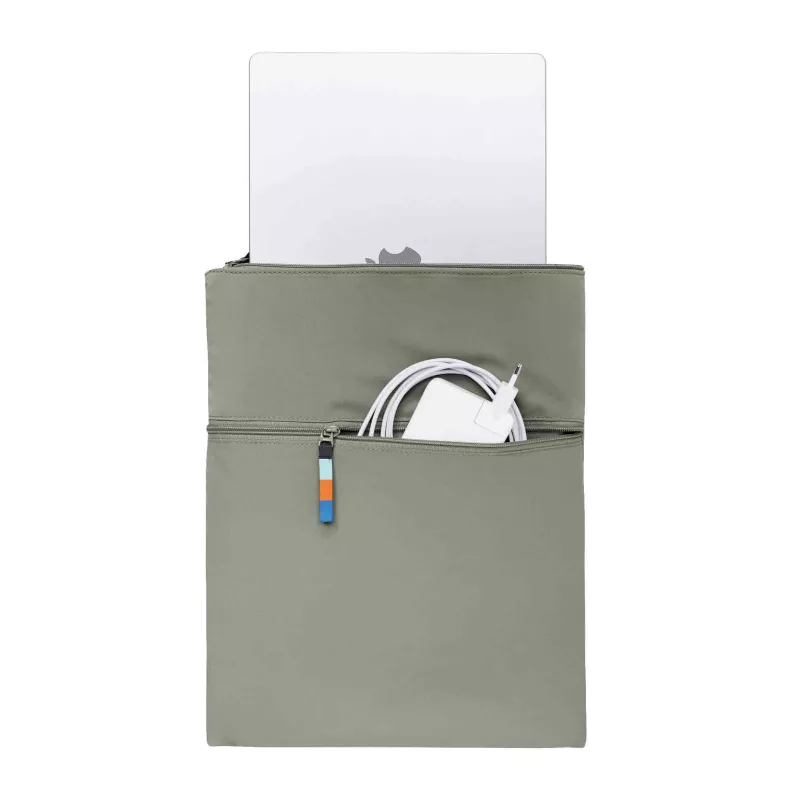 Laptop sleeve, Clamshell pouch, Zipper pocket, USB-C charger, Cable