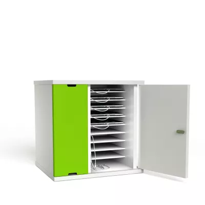 schreibtisch, aktenablage, leseordner, schranktür, stuhlgrünes design
