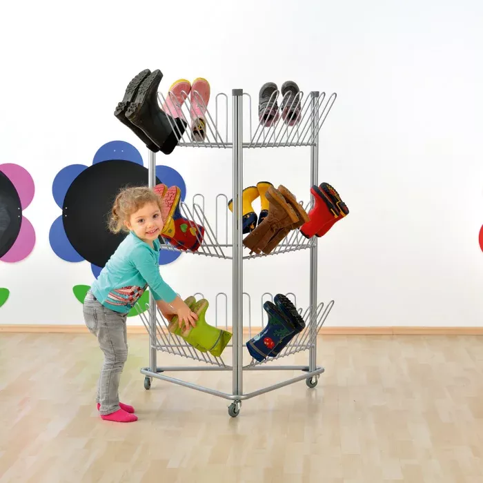 Schuhregal, Metallregal, Fünf-Etagen, Aufbewahrungskorb, Kinderfußbekleidung