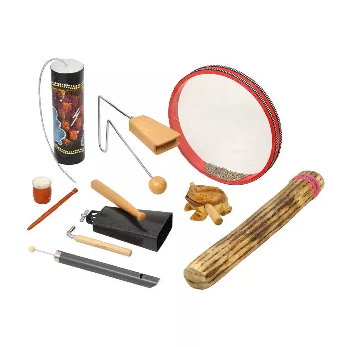 Holzwerkzeug, Percussioninstrument, Miniaturwerkzeugset, Hammer, Dreh-/Rückenset