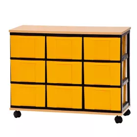 Materialschrank, 72,8 x 90,5 x 38,5 cm, mit 9 Boxen