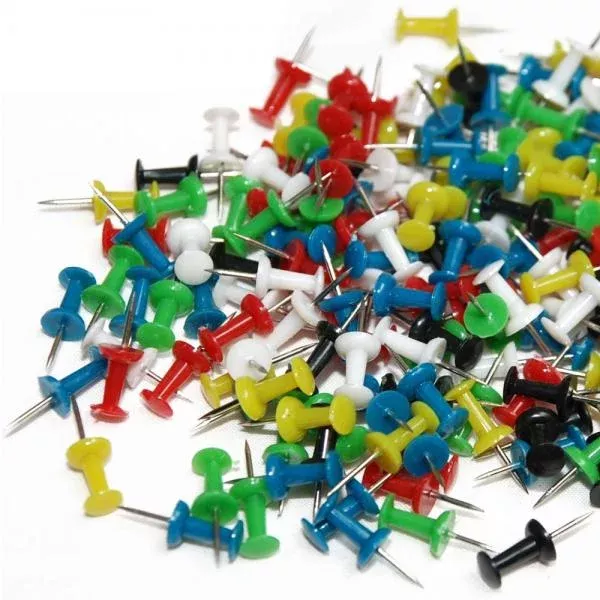 Nadeln, Reißzwecken, Kopfnadeln, Pins, Klebe-Nadeln