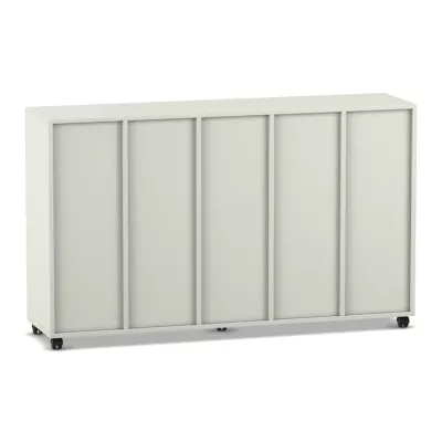 Kastenwagen, Schranktafel, Mobil4 Rollen, Weiß, Schiebetüren
