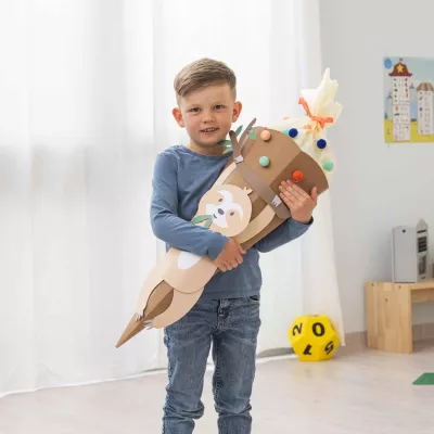 Kinderfigur, Pappkarton, Hase, Papierkunst, Figure