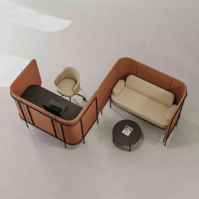 office, sofa, partition, lounge, tisch