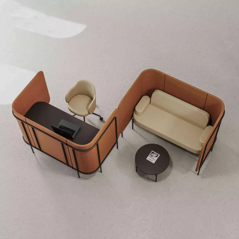 office, sofa, partition, lounge, tisch