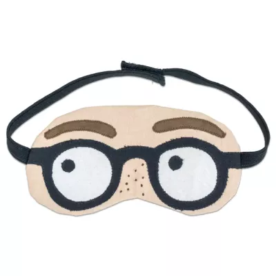 Schlafmaske, Augenmaske, Brille Druck, Stickerei, Trageband