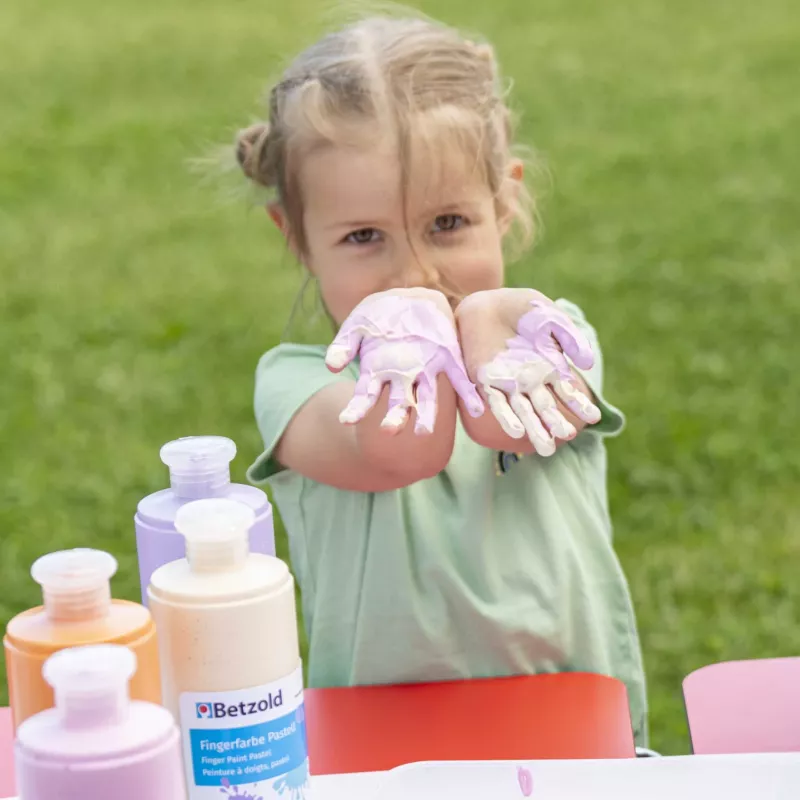 Kinder, Fingerfarbe, Pastell, Malset, Handfarbe