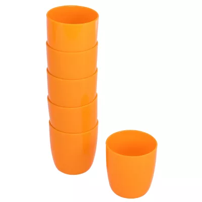 orange, Becher, stapelbar, Kunststoff, Satz5