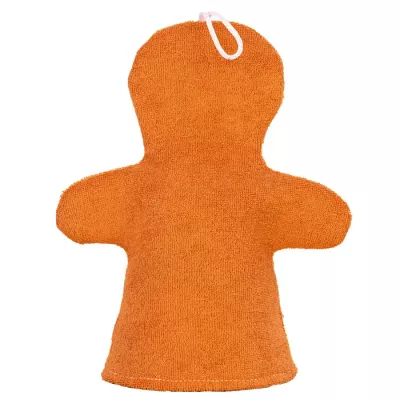 handgemacht, kinderbadetuch, orange, tuch, haken