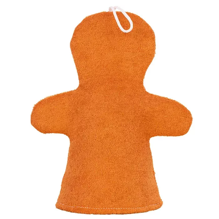 handgemacht, kinderbadetuch, orange, tuch, haken