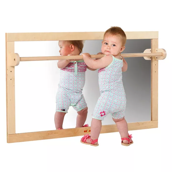 baby, Spiegel, Kleidung, Hose/Body, Holzrahmen