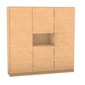 Schließfachschrank, 190,5 cm breit, mit 15 Fächern