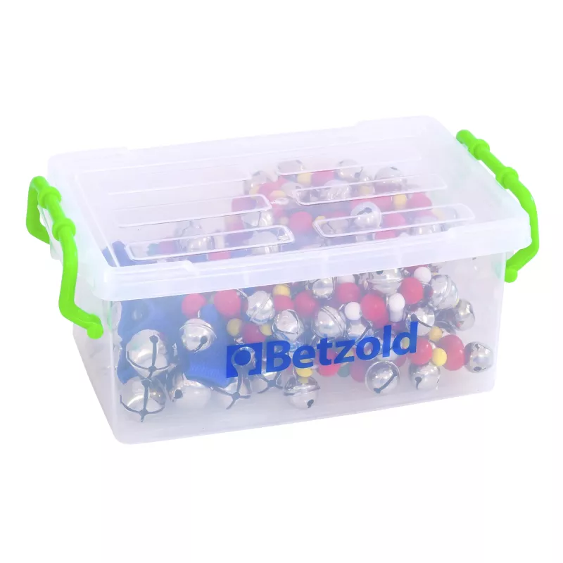 Jingle Bells, Schüttelglöckchen, Glöckchen-Set, Klingelperlen, Aufbewahrungsbox