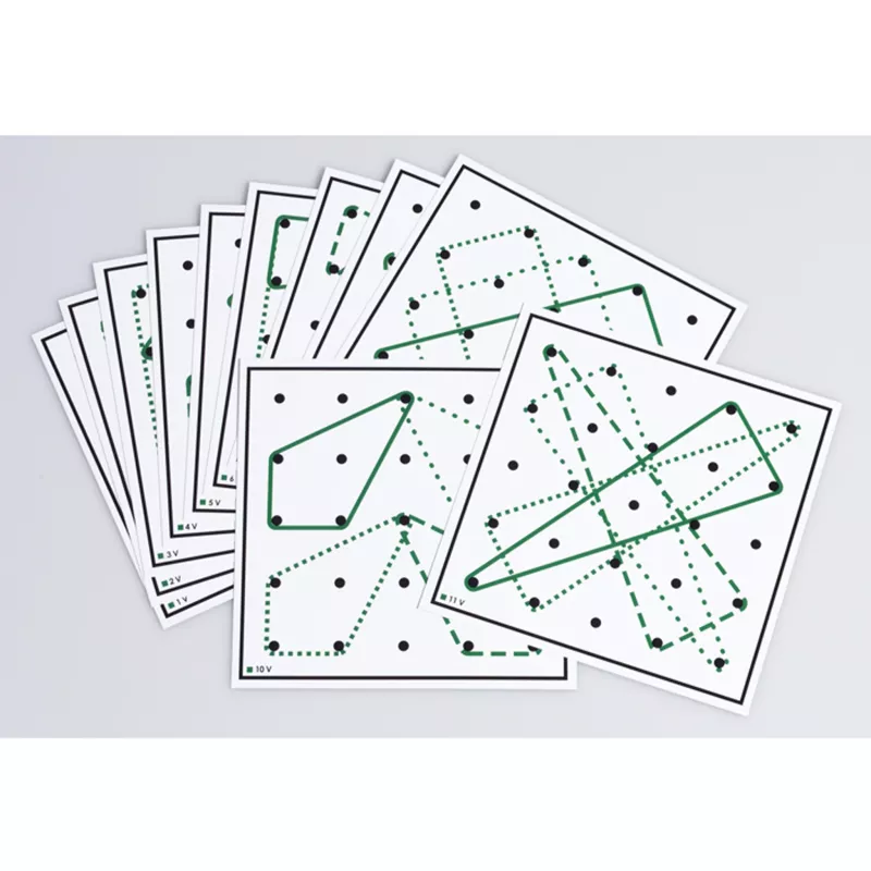 puzzle, dot-to-dot, karten, geometrisch, rätsel