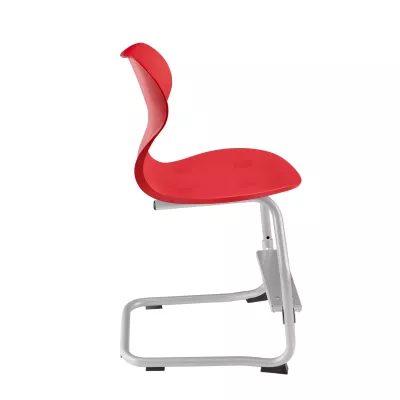 stuhl, ergonomisch, rot, montage, metallrahmen