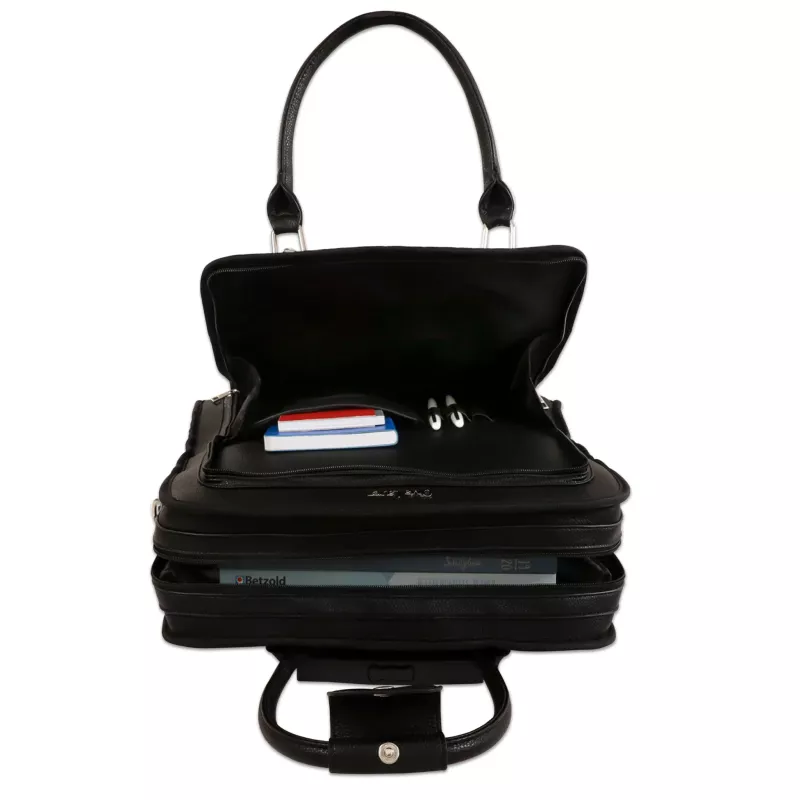 handtasche, schwarz, top-handle, Reißverschluss, Innenfächer