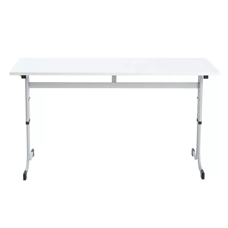 Schreibtisch, Klappbar, weiß, Metallbeine, rollen