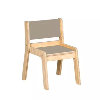 Kinderstuhl, Holzstuhl, Naturholz, Grau, Kinderstuhl Holzstuhl