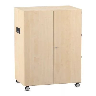 Schrank, Wagen, Holz, Schrank mit Rollen, Zweiflügeltürenschrank
