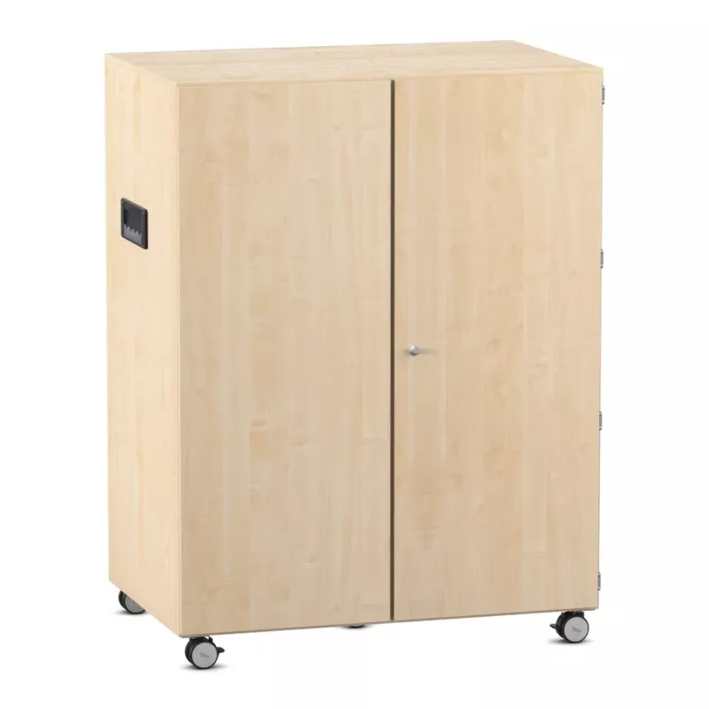 Schrank, Wagen, Holz, Schrank mit Rollen, Zweiflügeltürenschrank