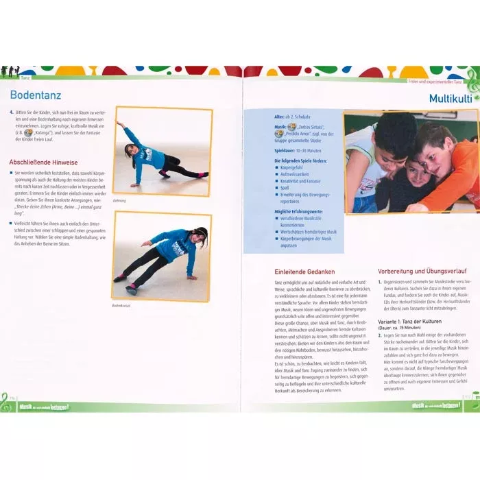 Tanzposter, Bodentanz, Kinderfitness, Kunstleder?, Dreieckiger Tanzrahmen?