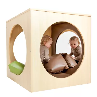 Spielwürfel, Kletterwürfel, Pappkonstruktion, Holzspielzeug, Kinderfreundlich