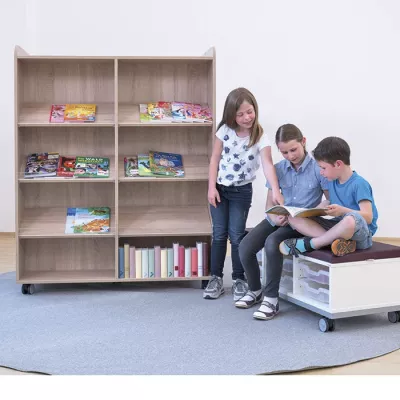 Regal, Kinder, Bücher, Lesetag, Schrank