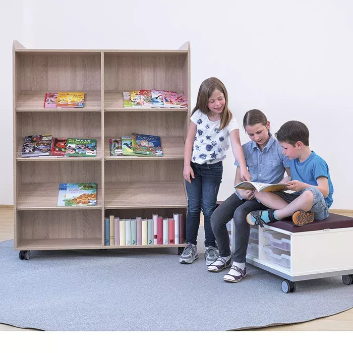 Regal, Kinder, Bücher, Lesetag, Schrank