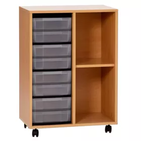 Klassenzimmerregal, 66,5 x 40,8 cm, mit 2 Fächern und 8 Boxen