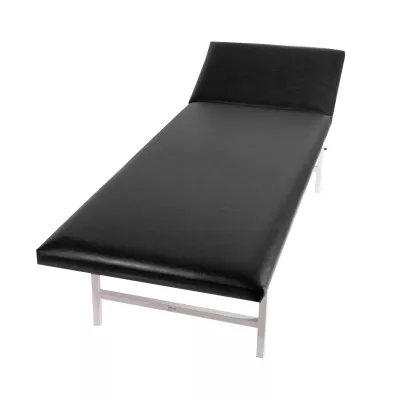 Matratze, Schlafsofa, Schwarz, Lederoptik, Rahmen aus Metall