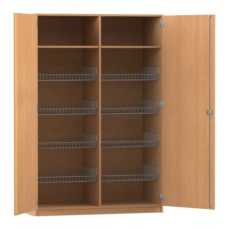 Weißerweise, Küchenschrank, Schrank, Schranktüren, Metallrohrböden