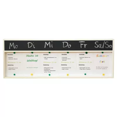 Schiefertafel, Wochentage, Tafelbrett, Schultafel, Korkboard