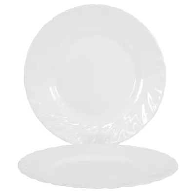 Teller, Porzellan, weiß, runde Platte, Servierplatte