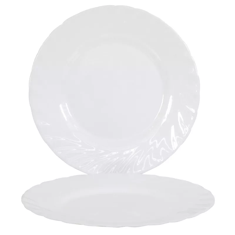 Teller, Porzellan, weiß, runde Platte, Servierplatte