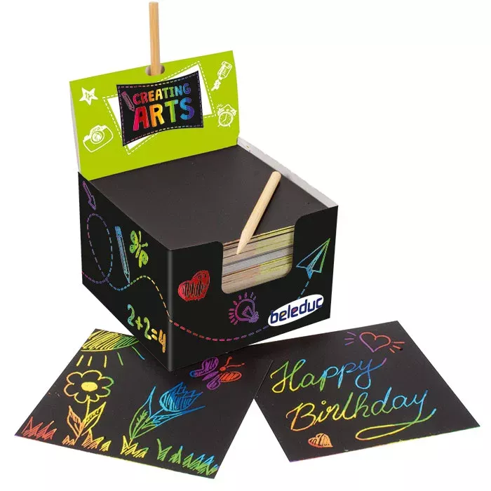 Kreidebox, Kreide, Schulzubehör, Kunstset, Tafelbildkarten