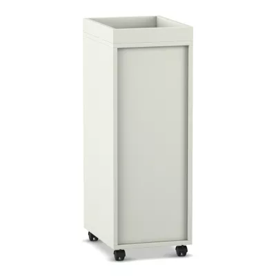 Küchenabfalleinheit, Mülleimer, Rollbares], Praktischer Abfallsammler, Beige/Creme, Wagen mit Rollen, Schrank auf Rollen