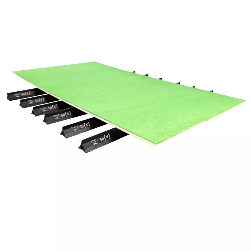 Schalungsbretter, Größenverlegung, Korkplatten, Nagelektro, Stützmontage