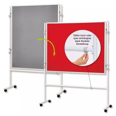 weißer rahmen, mobiles whiteboard, verstellbare tafel, rollenfuß, faltbare platte