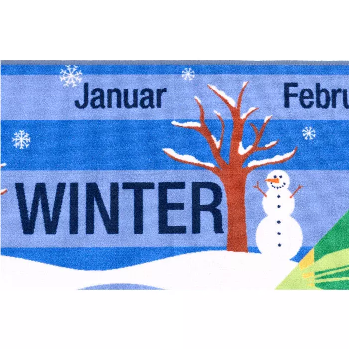 winter, calendar, Januar, Schneemann, Baum