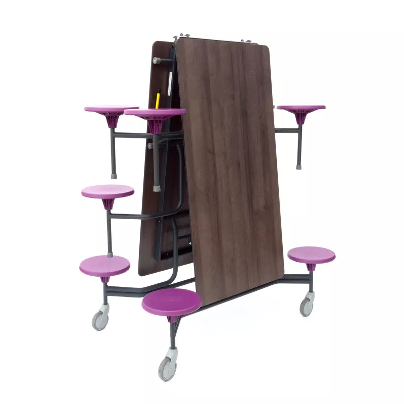 Tischstühle, Klapptisch, Mobiler Tisch, Rollenstuhl, Holztisch