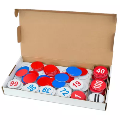 Spielziffern, Abzählmarken, Rundmarken, zahlen sortierung, Kartenzahlenset