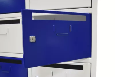blau, Schrank, Schließfach, Sicherung, Schublade