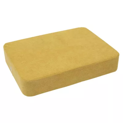 Kissen, Sitzkissen, Gelb, Mikrofaser, Rillenmuster