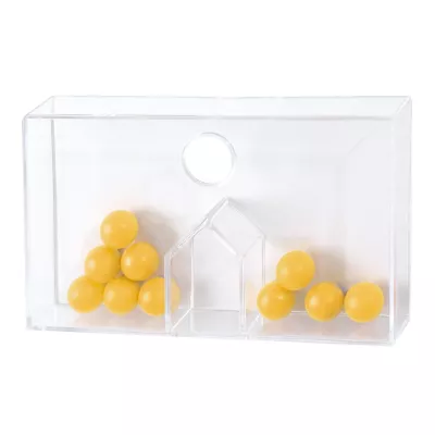 Acrylic box, Bienenhaus, Gelbe Kugeln, Gnomhaus, Transparente Trennwand