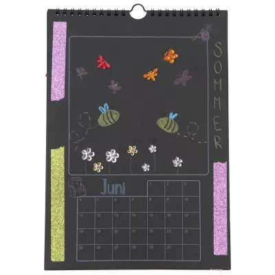 Kalender, Schwarz, Beet-Design, Bienen, Sommer
