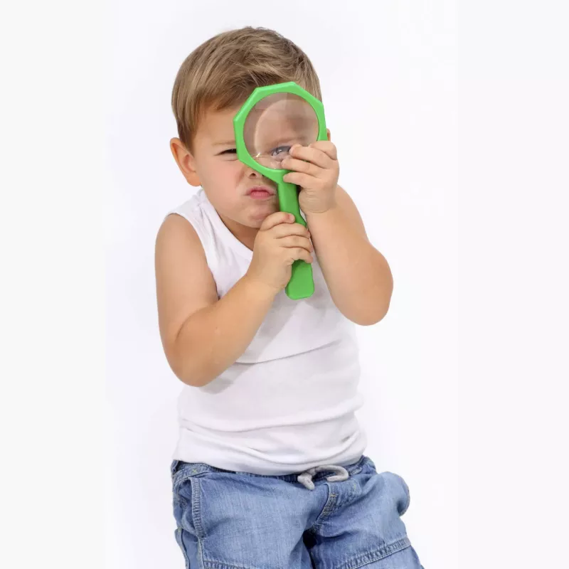 Kind, Spielzeug, Lupe, Grün, Kinder
