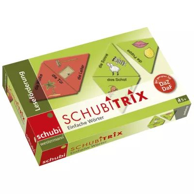 Schubitrix, Wörter, Lernspiel, Puzzle, Kartonbox