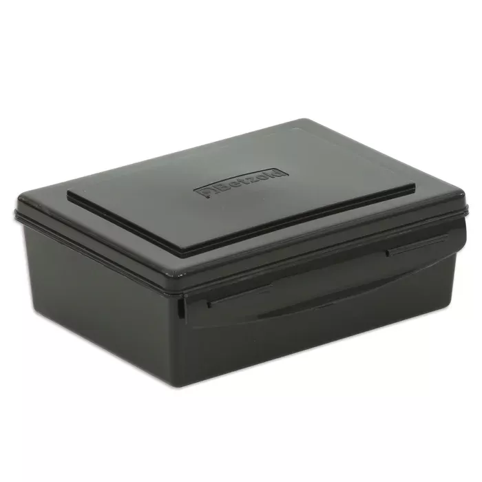 Kleines Metalldose, Aufbewahrungsbox, Schwarz, Deckelbox, Kassette? (Stifte)